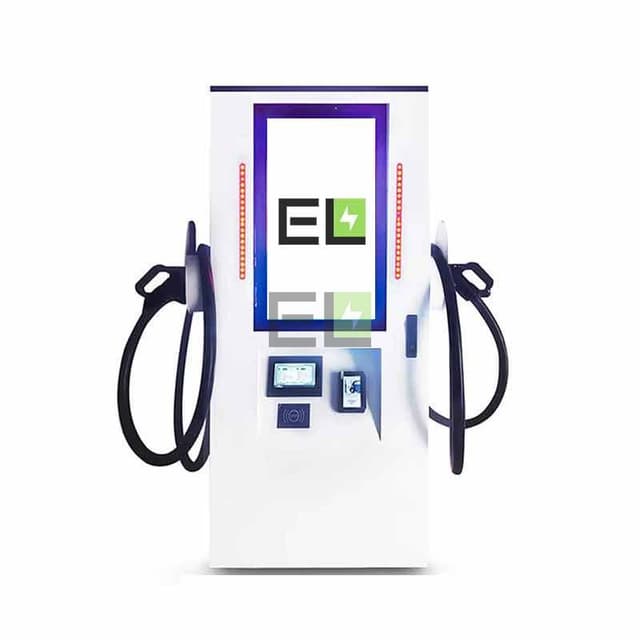 Зарядная станция для электромобилей Eco-link EDV 60 кВт CCS2 + CCS2 с экраном для рекламы и платежным терминалом банковских карт